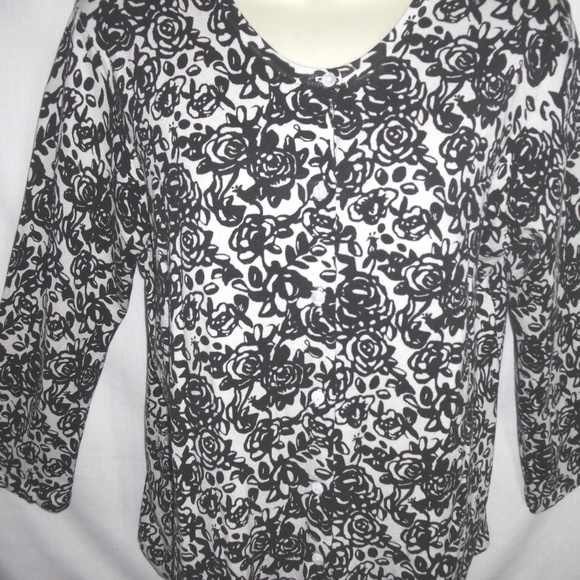 SARAH SPENCER sweater Silk blend Cardigan Floral - Picture 2 of 4
